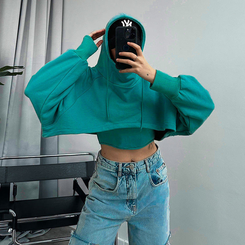 Women's Thick Drawstring Solid Color Drawstring Hoodie