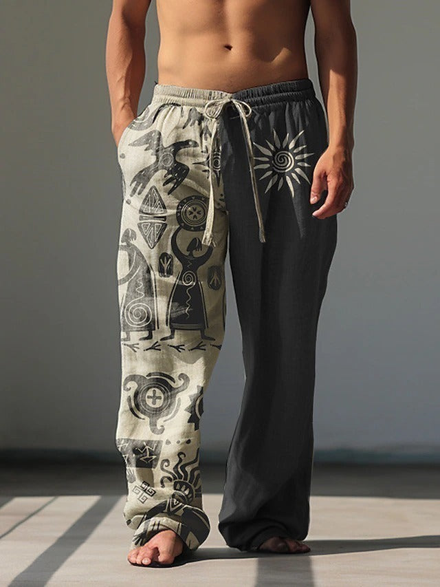Men's Fashion Retro Ethnic Hawaiian Trousers
