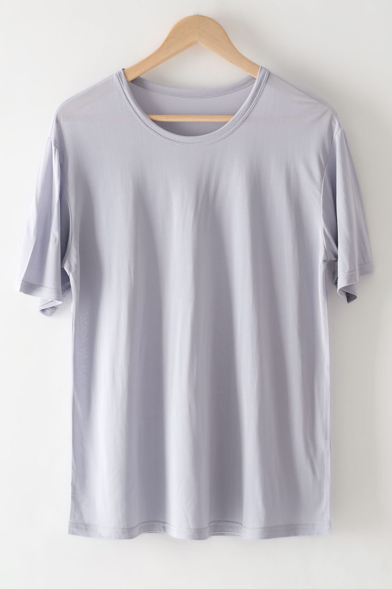Men's Mulberry Silk Loose Round Neck Silk T-shirt