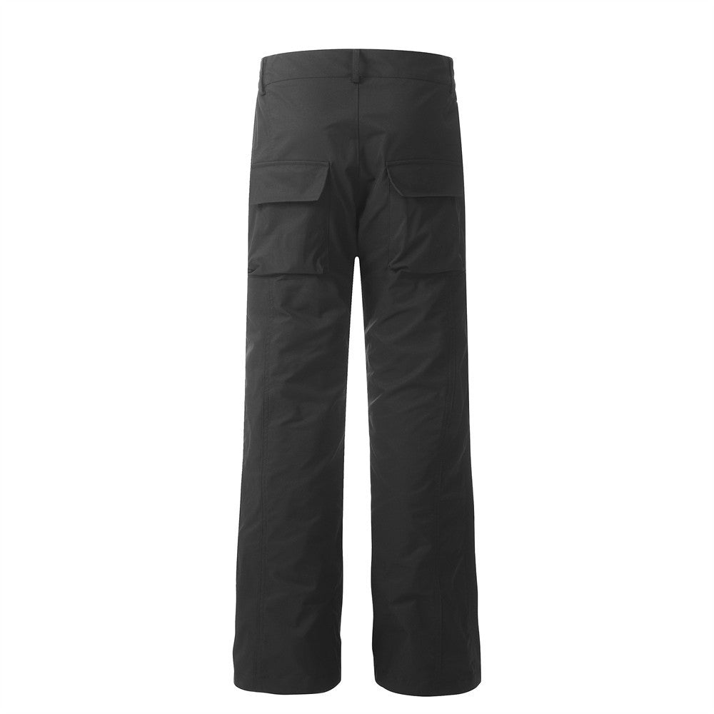 Men's Solid Color Loose Pockets Decorative Trousers