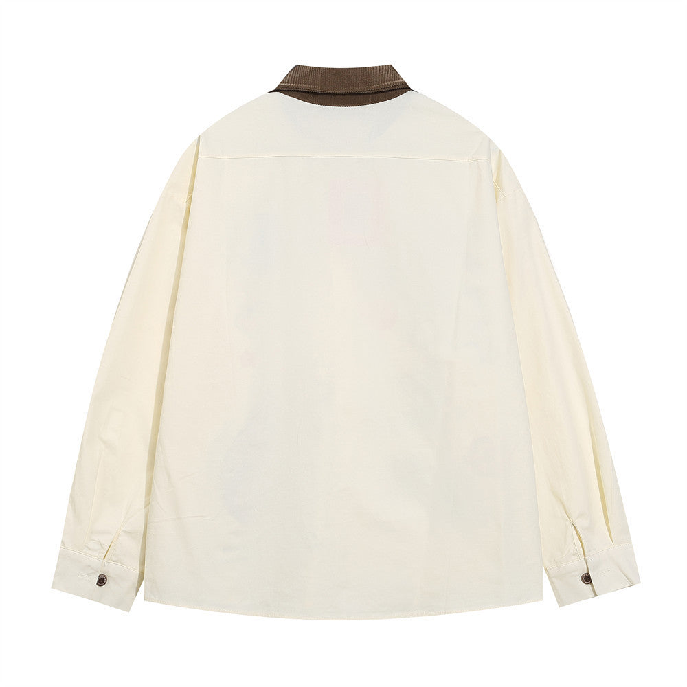 Cartoon Printed Casual Long-sleeved Shirt