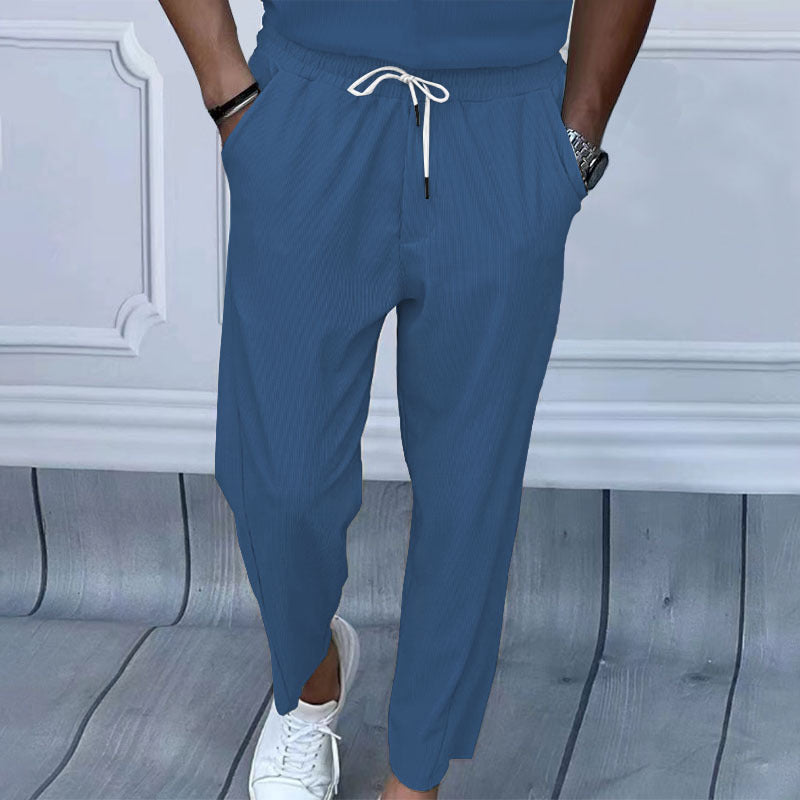 Solid Color Lace Pants Men's Sports Pants