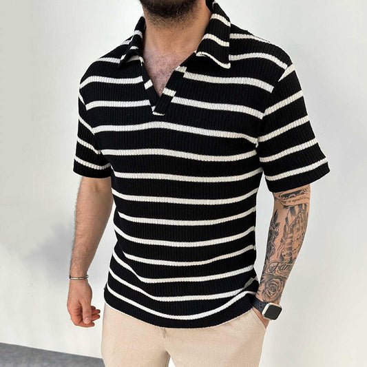 Thin Summer Stripes Sweater For Men