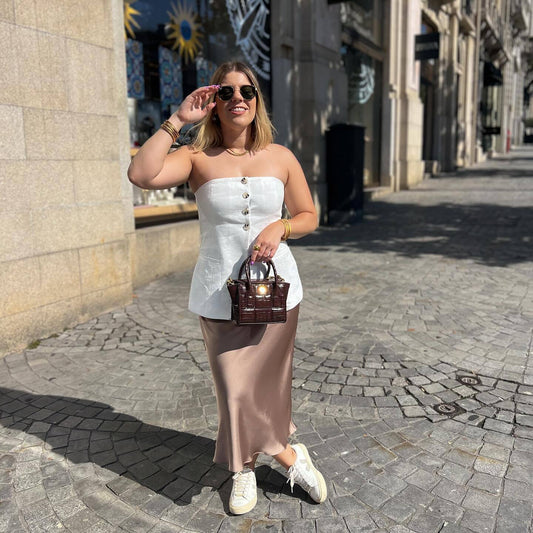 Fashion Women's Wear Tube Top Pocket Top