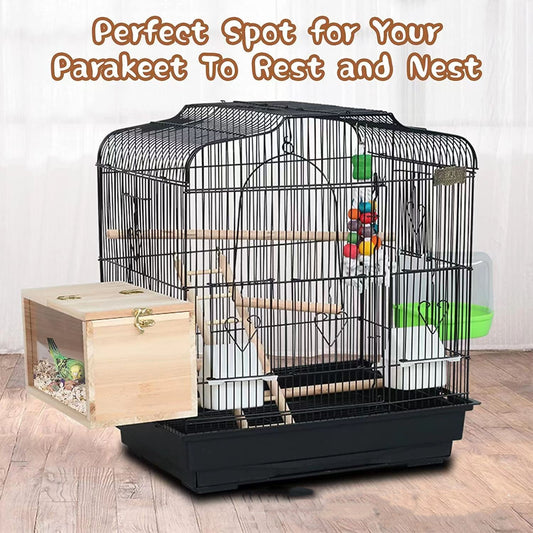 Outdoor Garden Decoration Bird House Transparent Wood Breeding Box