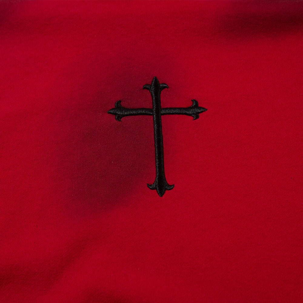 High Street Niche Cross Spray Painting Dirty Sweater Men