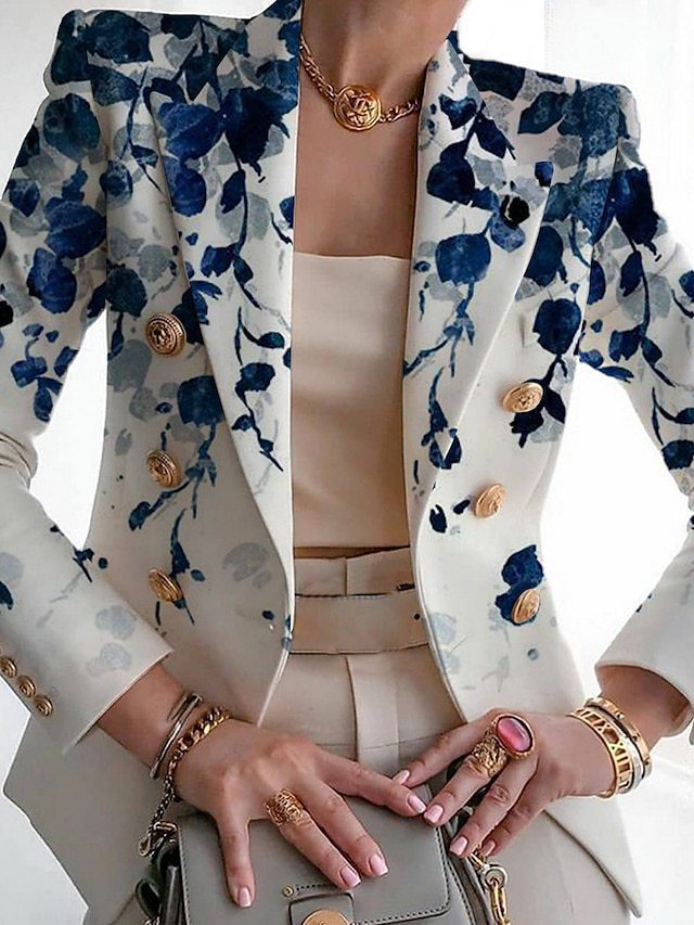Women's Clothing Fashion Printed Suit Slim Fit