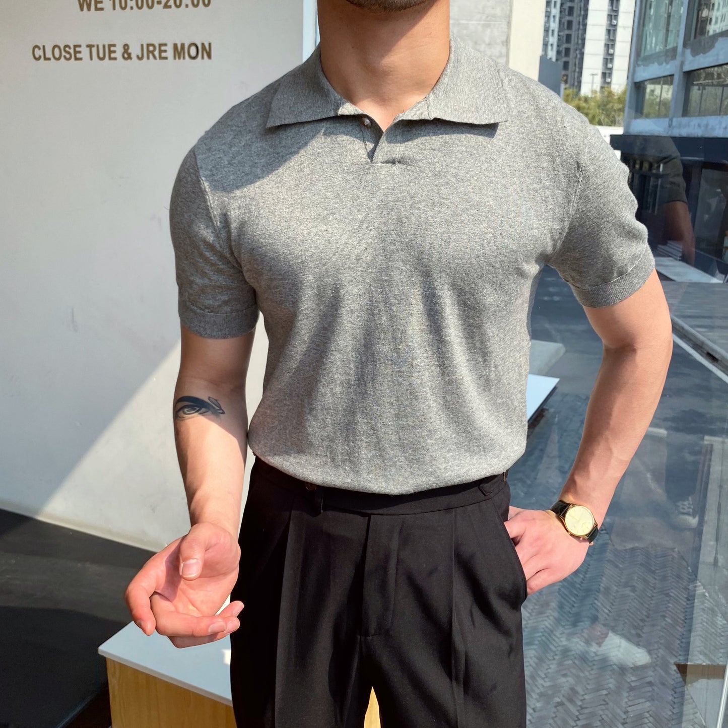 Summer New Men's Business Casual T-shirt