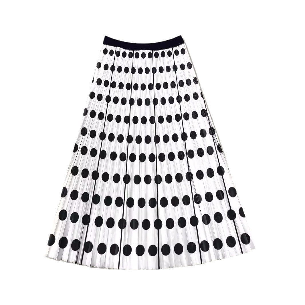 Vacation Style Skirt Slimming Pleated Skirt Printed